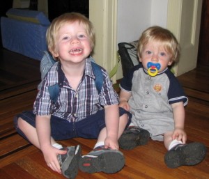 Hanging out with my little bro before my first day of school